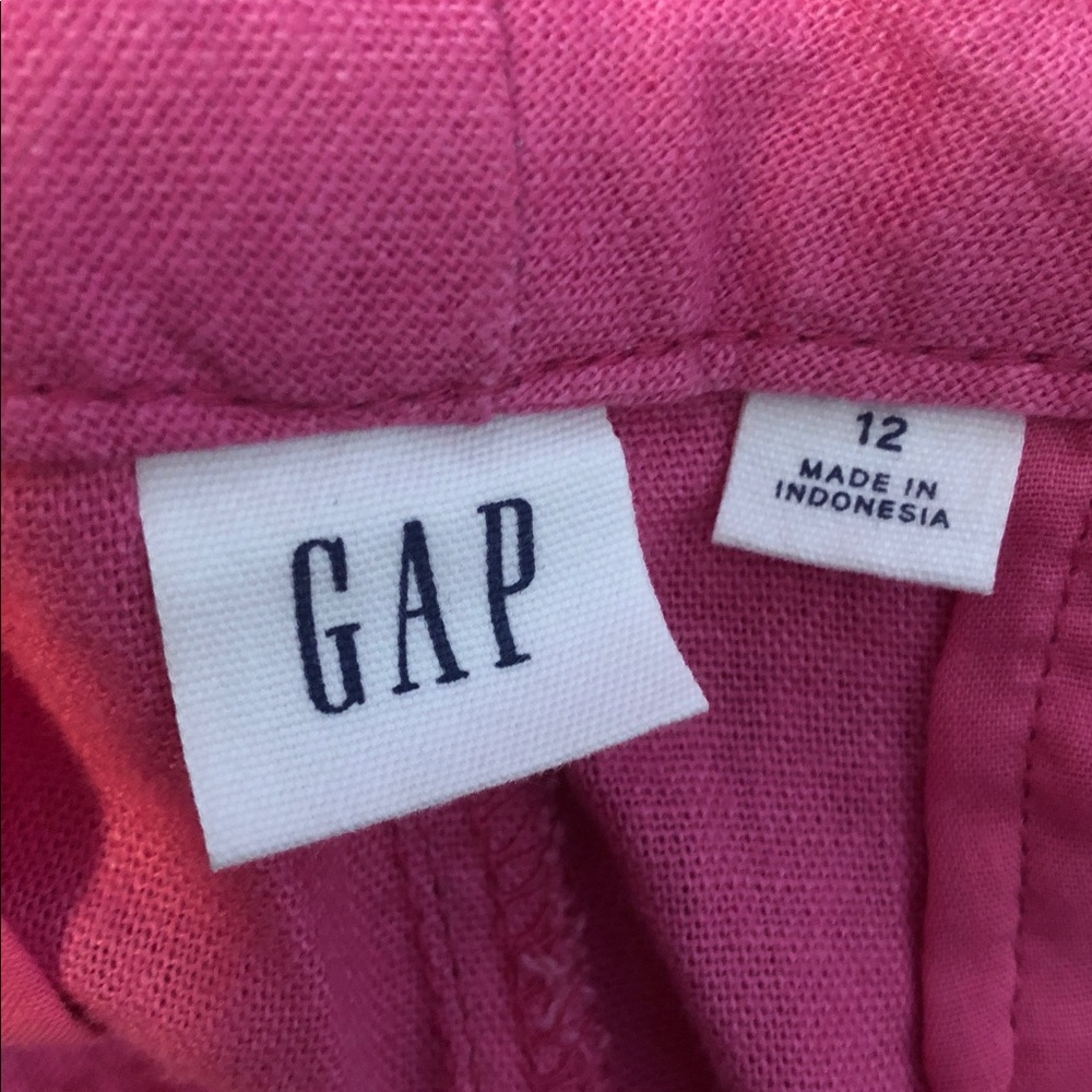 GAP Pepto Pink Linen High-Waist Wide Leg Pants - Picture 5 of 5